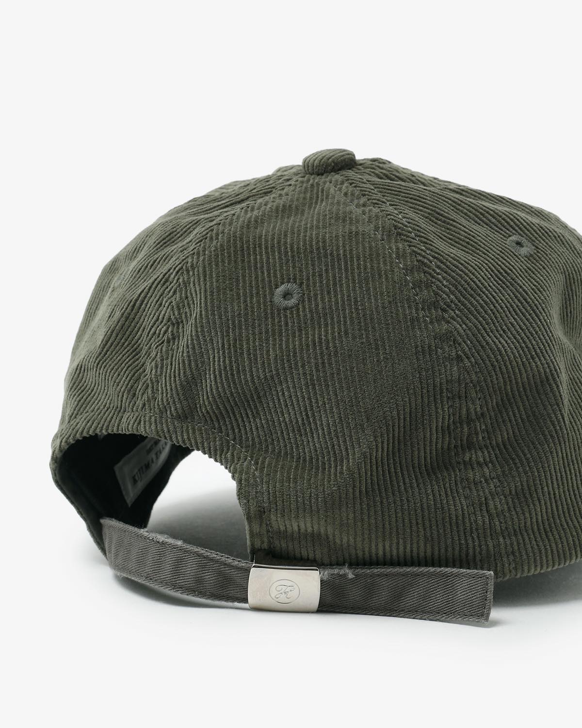 CORDUROY & FAUX LEATHER 6PANEL CAP
