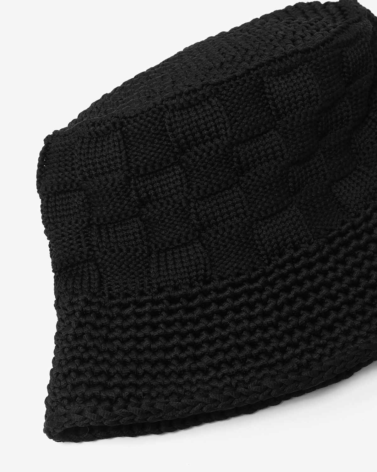 POLY KNIT BUCKET HAT (CHECKERBOAD)