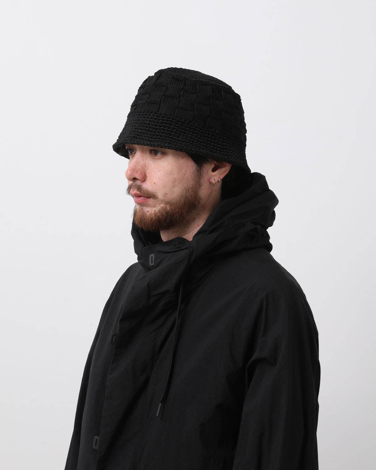POLY KNIT BUCKET HAT (CHECKERBOAD)