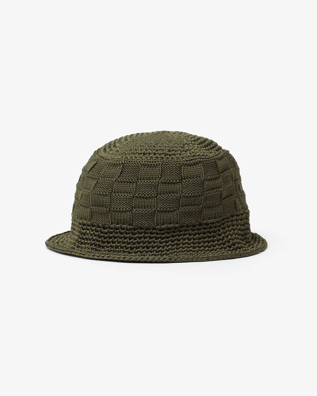 POLY KNIT BUCKET HAT (CHECKERBOAD)