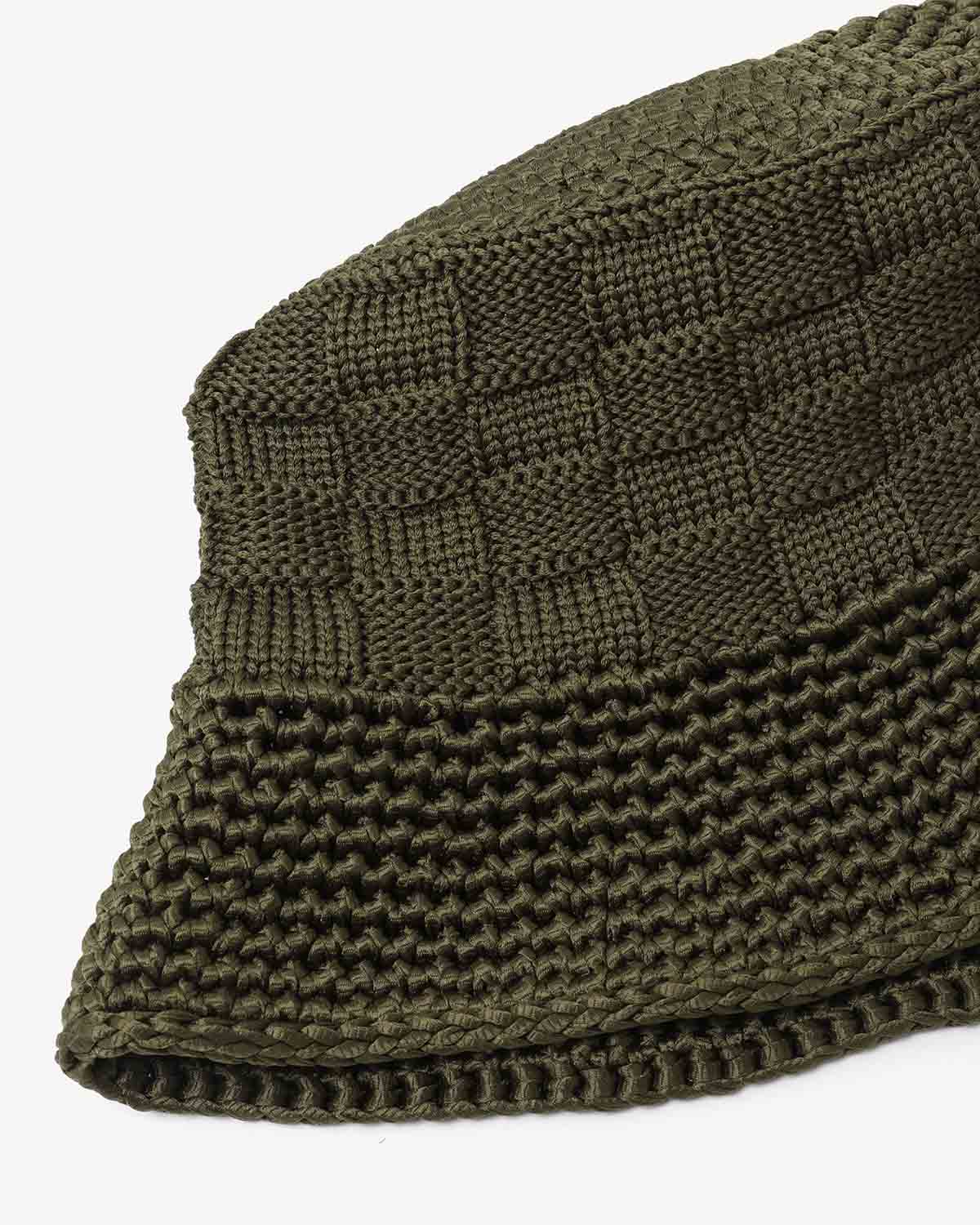 POLY KNIT BUCKET HAT (CHECKERBOAD)