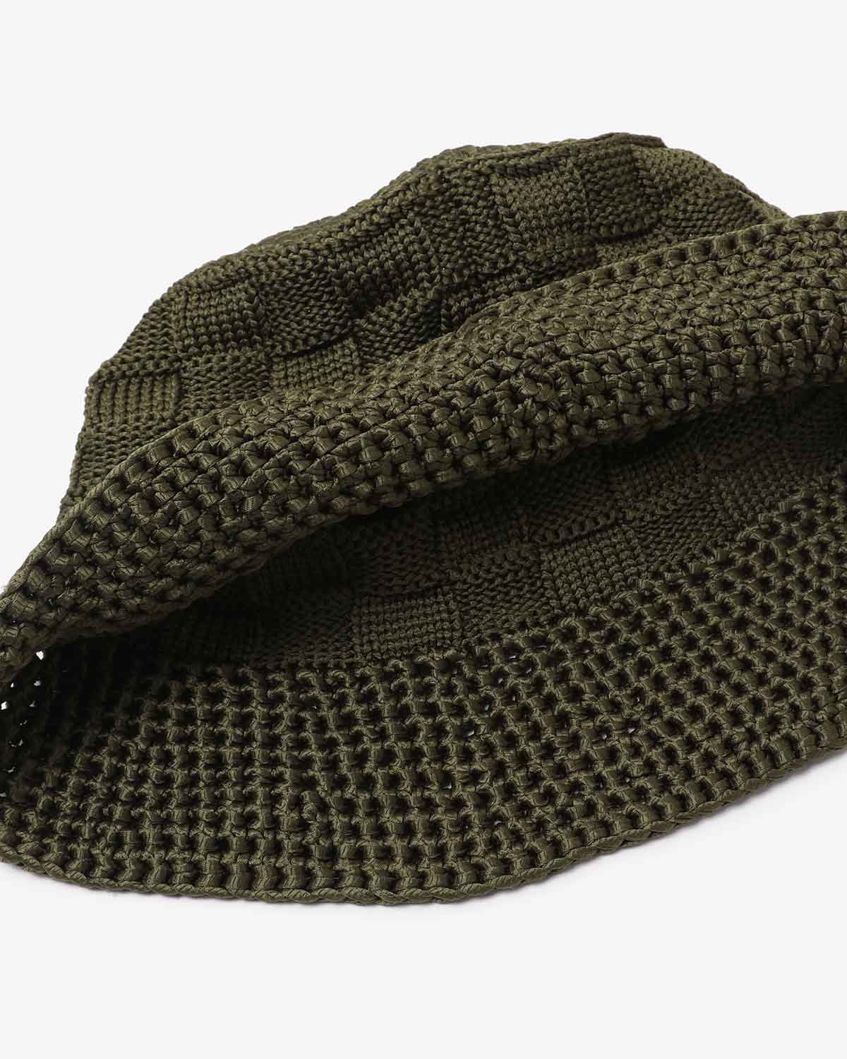 POLY KNIT BUCKET HAT (CHECKERBOAD)
