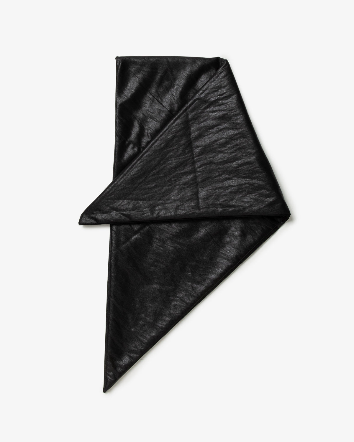 LEATHER LIKE TAFFETA PADDED SCARF
