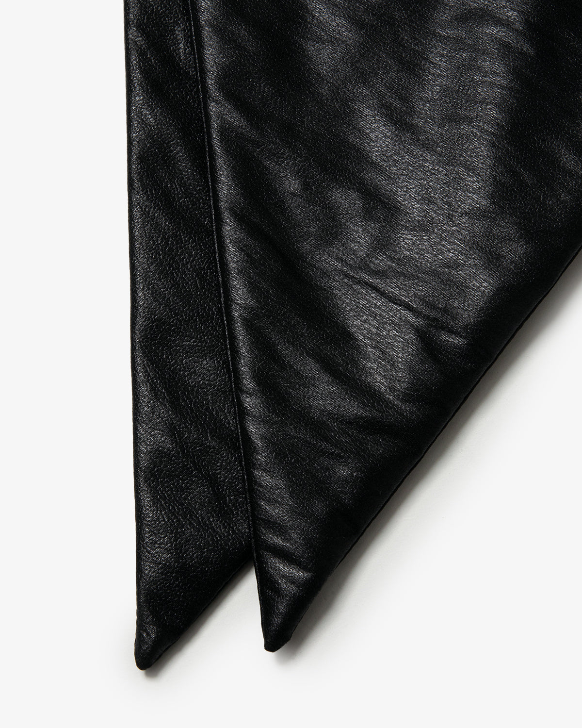 LEATHER LIKE TAFFETA PADDED SCARF