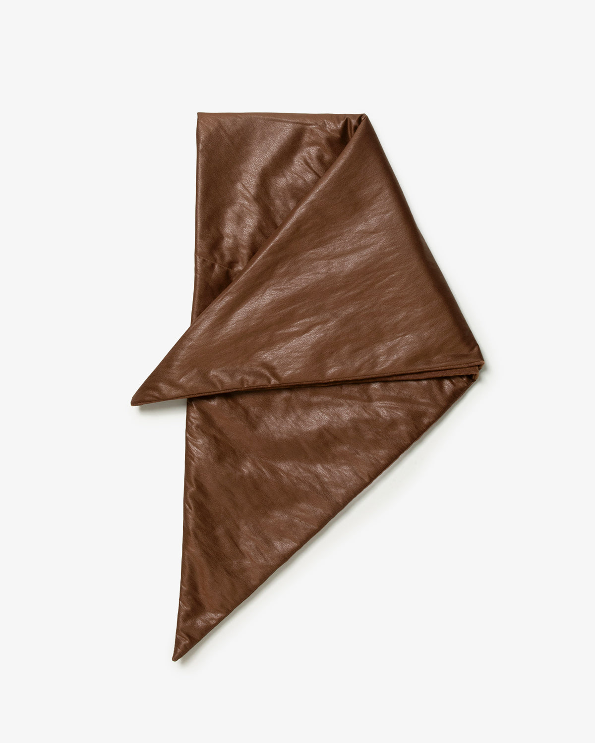 LEATHER LIKE TAFFETA PADDED SCARF