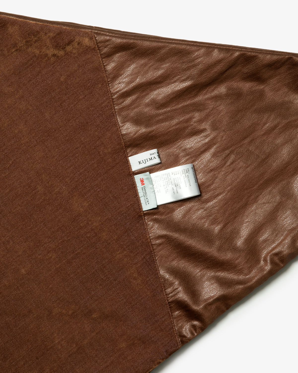 LEATHER LIKE TAFFETA PADDED SCARF