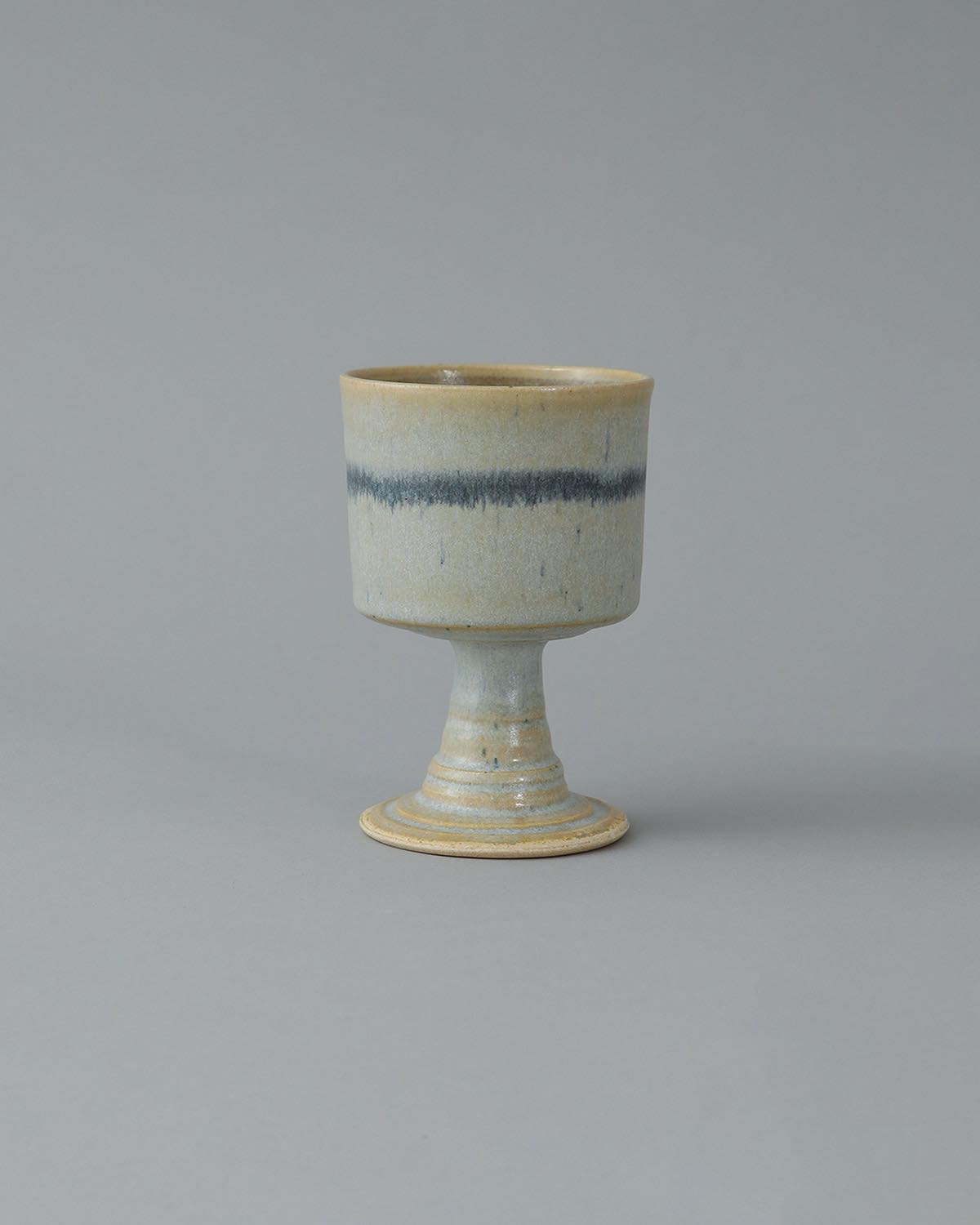 COBALT CRYSTALLINE GLAZE GOBLET