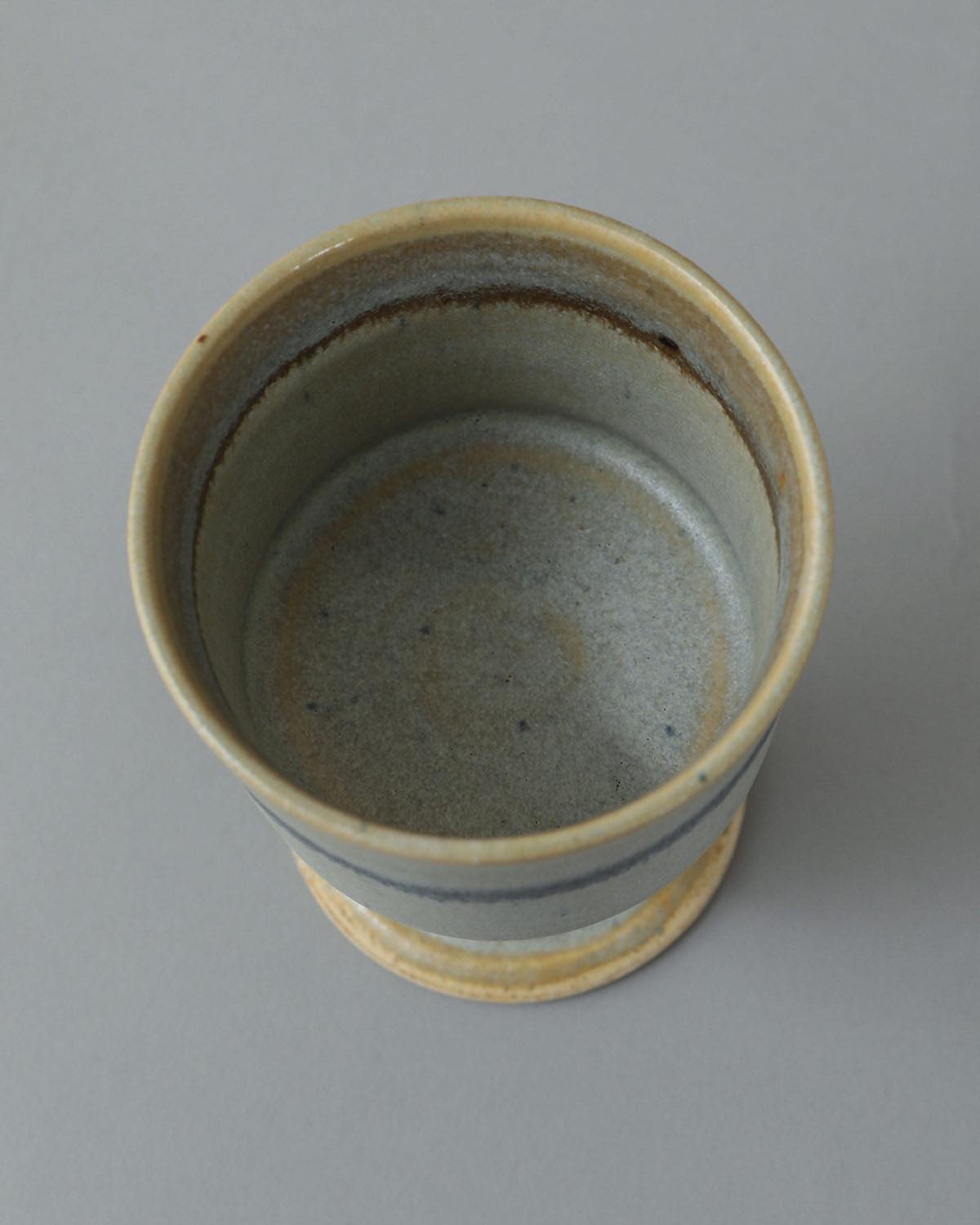 COBALT CRYSTALLINE GLAZE GOBLET