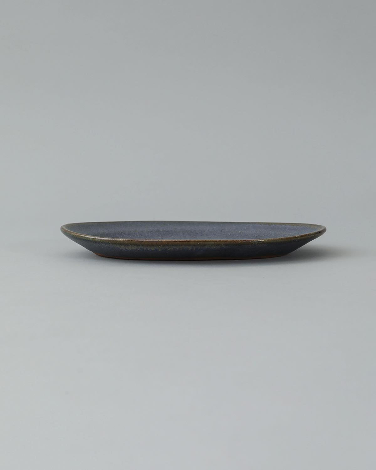 COBALT GLAZE OVAL PLATE S