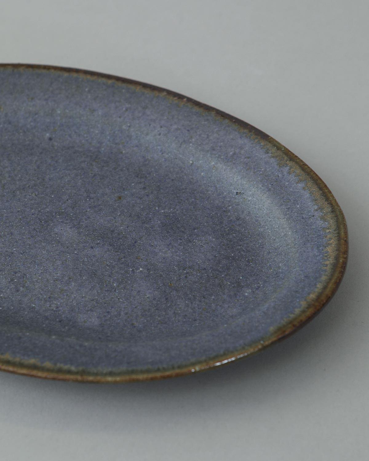 COBALT GLAZE OVAL PLATE S