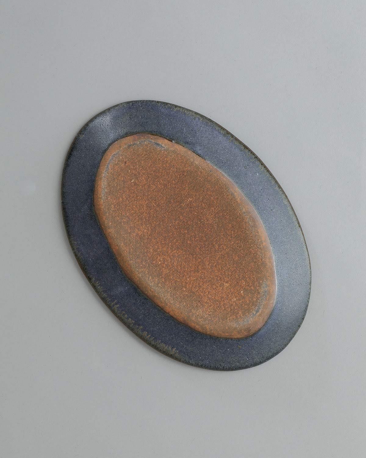 COBALT GLAZE OVAL PLATE S