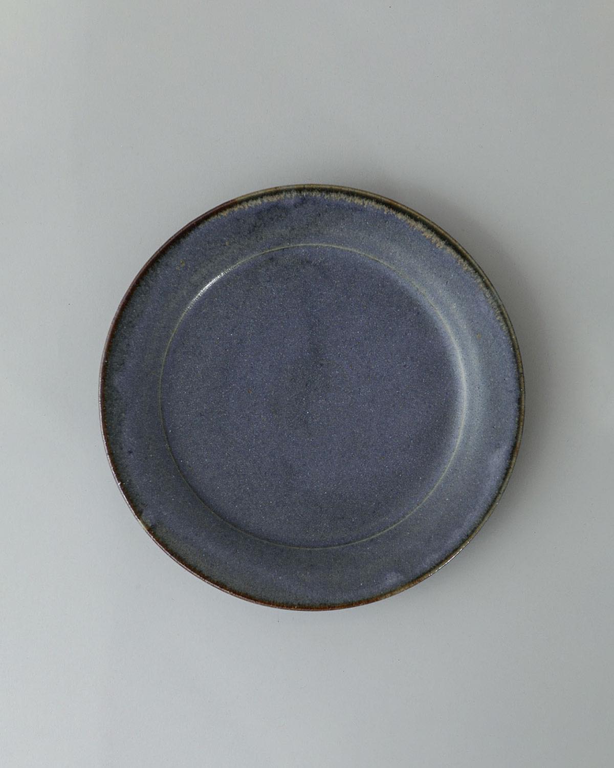 COBALT GLAZE RIM PLATE M