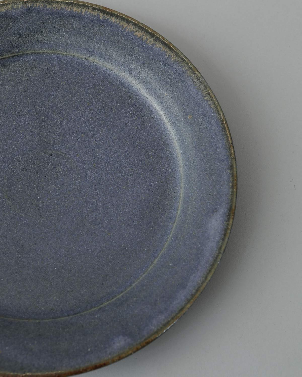 COBALT GLAZE RIM PLATE M