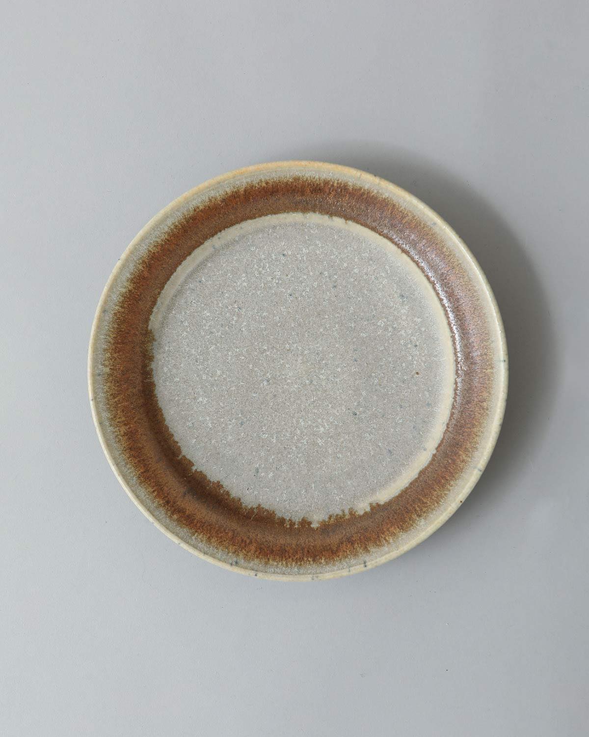 COBALT CRYSTALLINE GLAZE RIM PLATE M