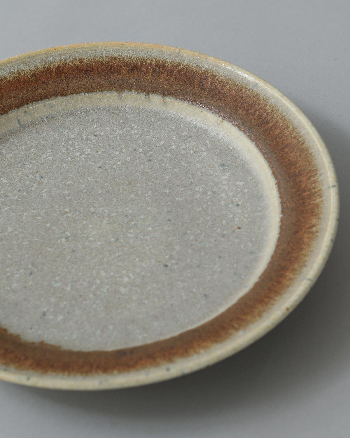 COBALT CRYSTALLINE GLAZE RIM PLATE M