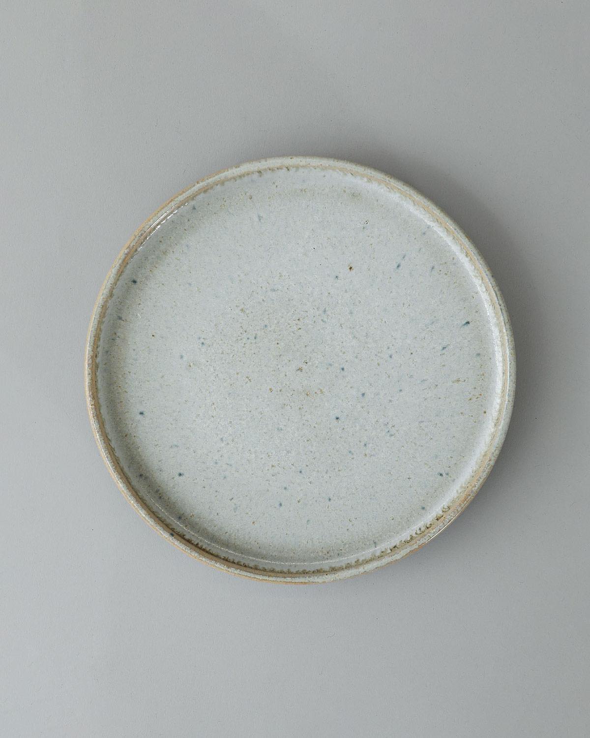 COBALT CRYSTALLINE GLAZE ROUND PLATE M