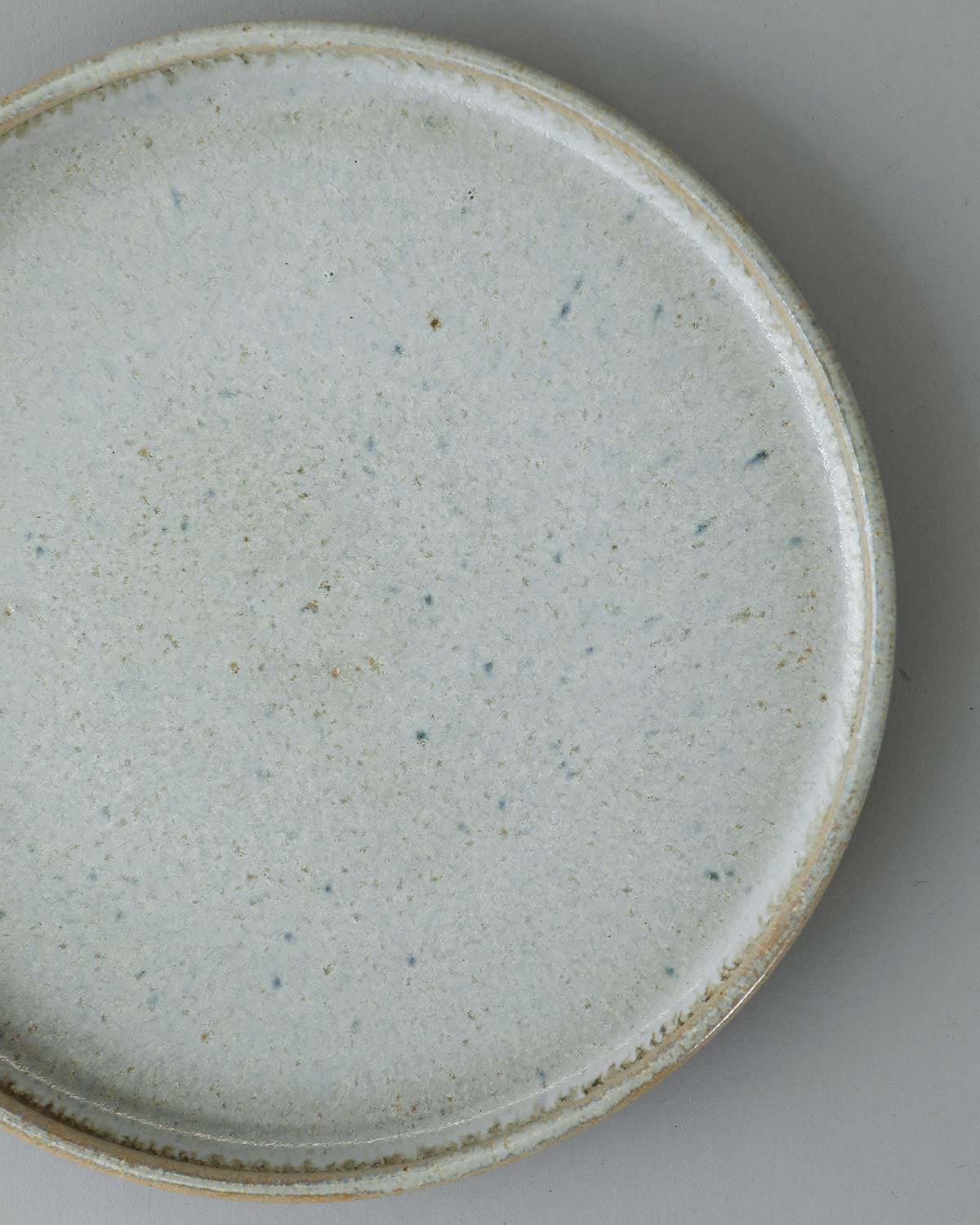 COBALT CRYSTALLINE GLAZE ROUND PLATE M