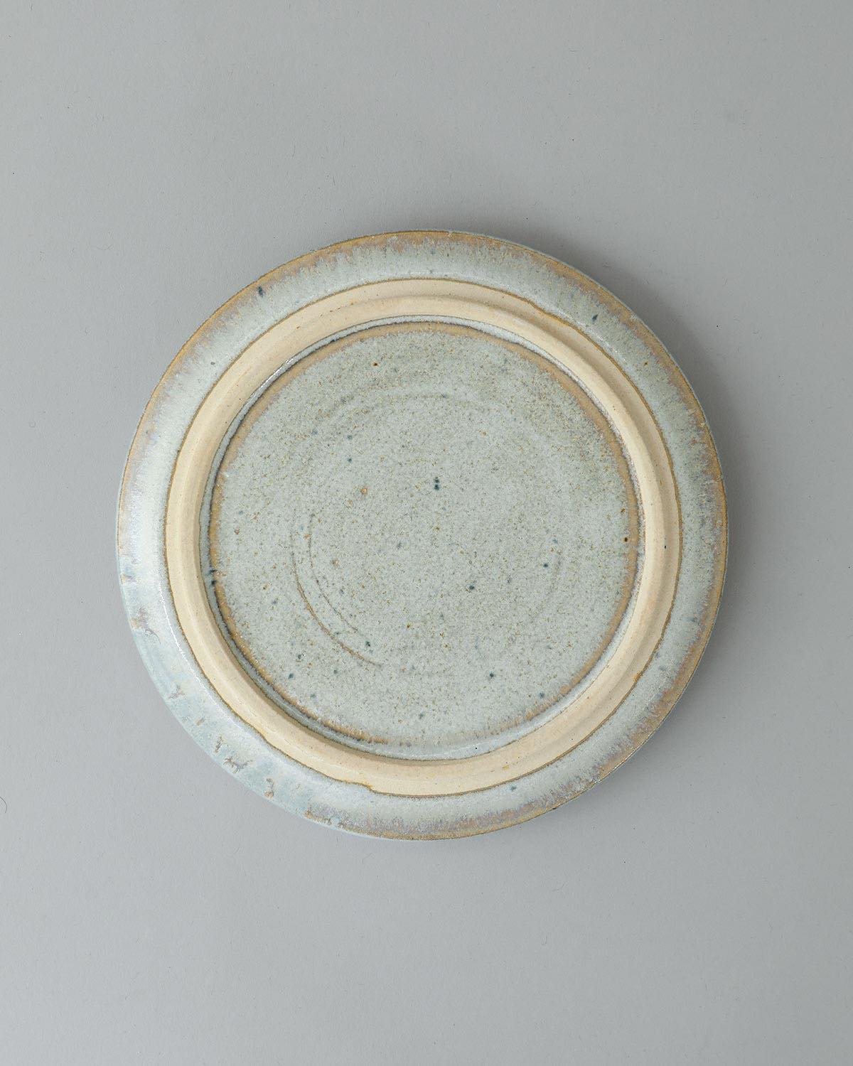 COBALT CRYSTALLINE GLAZE ROUND PLATE M