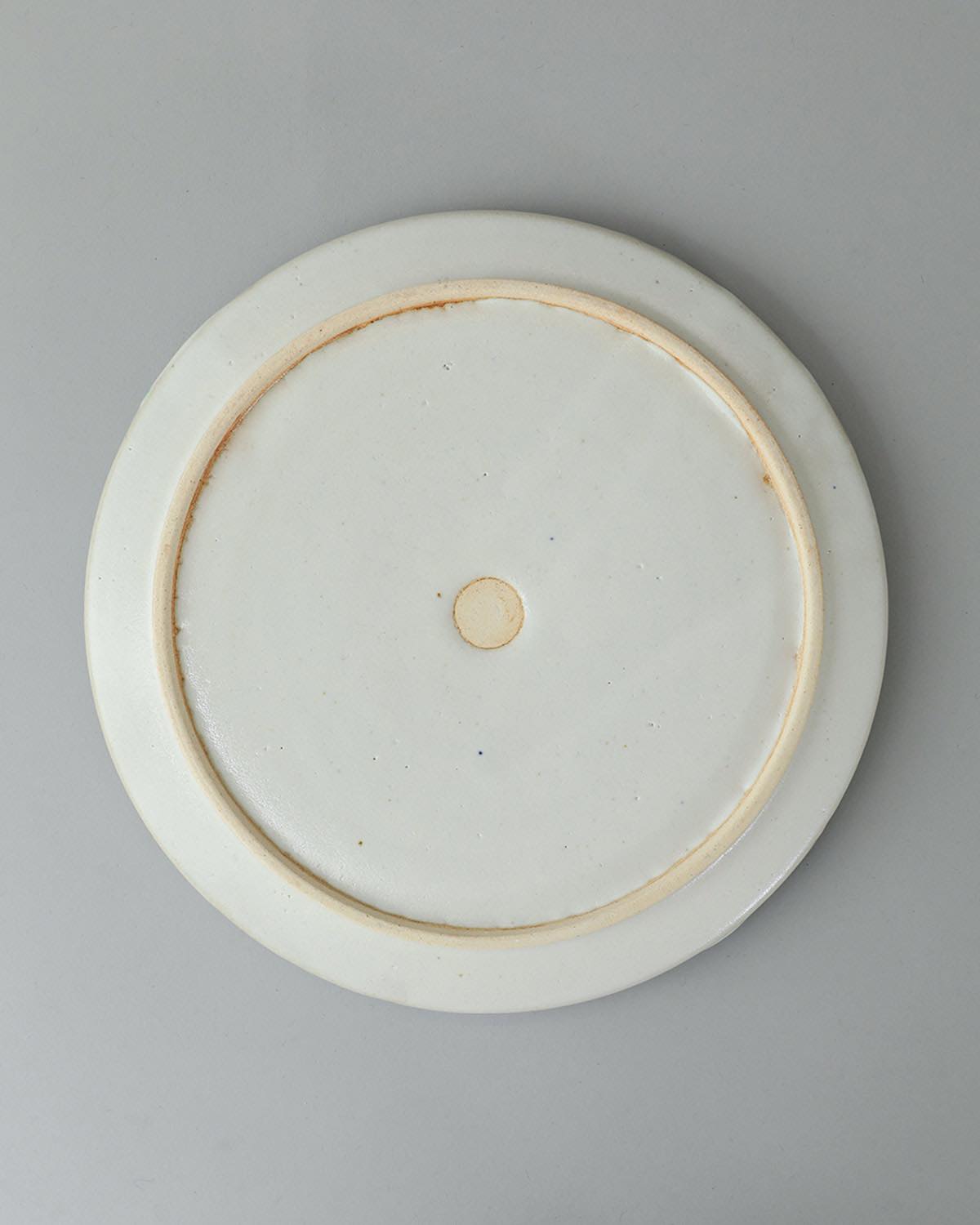 WHITE MATTE ROUND PLATE L