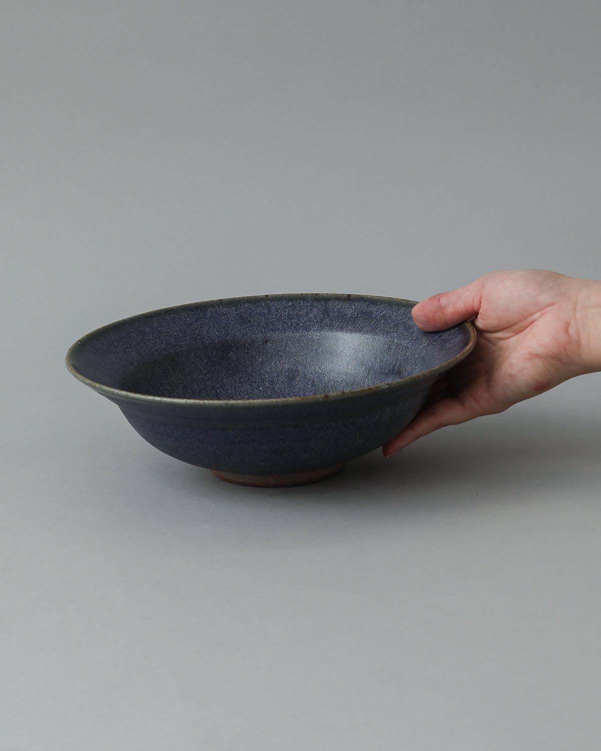 COBALT GLAZE A RIM BOWL