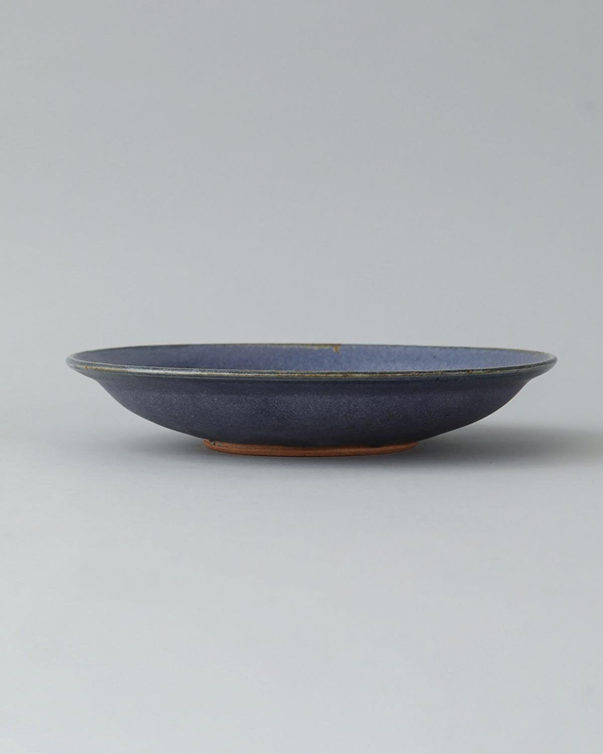 COBALT GLAZE SHALLOW BOWL L