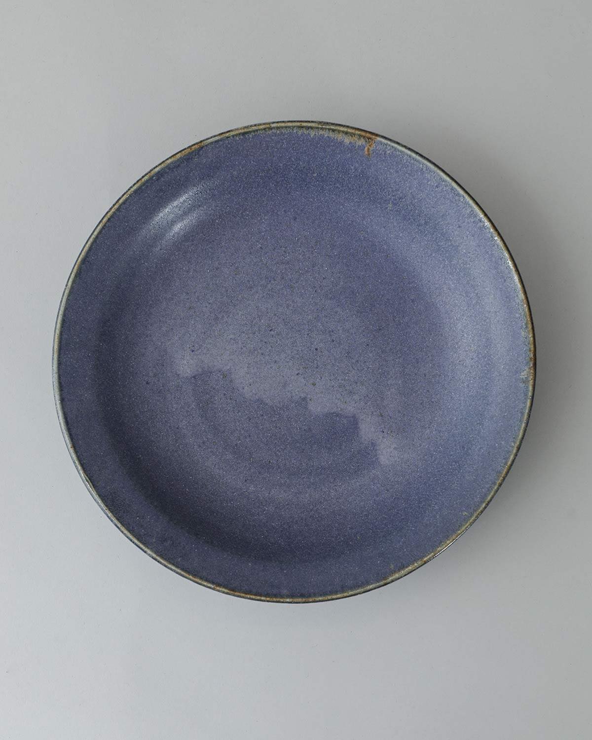 COBALT GLAZE SHALLOW BOWL L