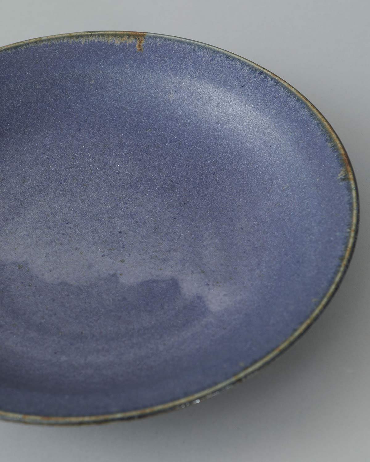 COBALT GLAZE SHALLOW BOWL L