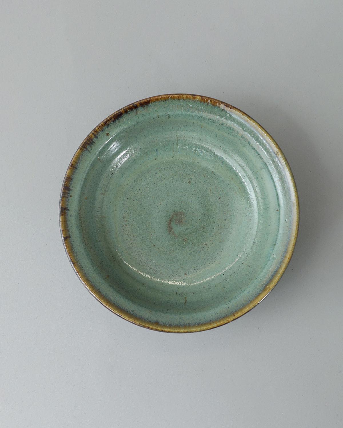 MINT GREEN SOUP PLATE SHALLOW BOWL