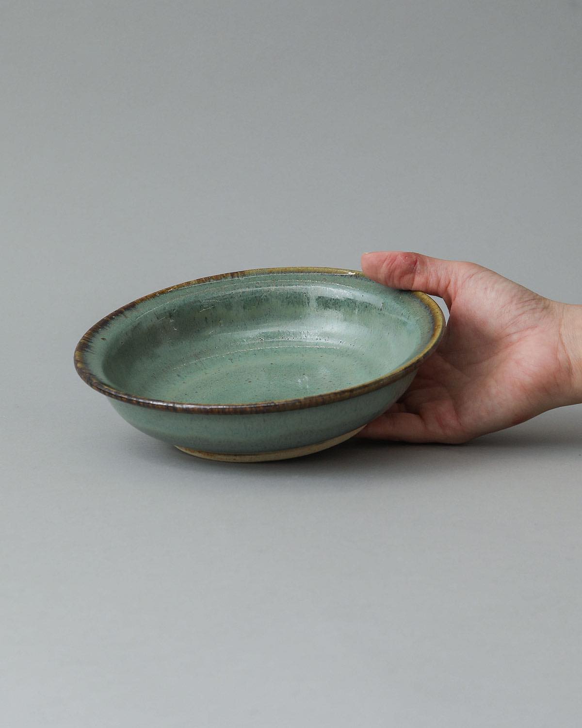 MINT GREEN SOUP PLATE SHALLOW BOWL