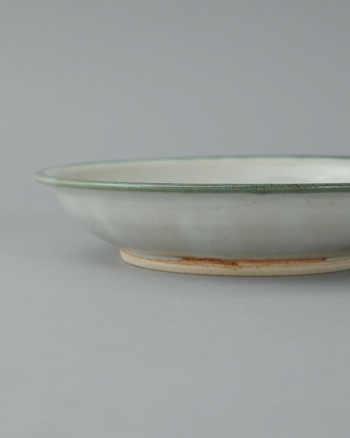 WHITE MATTE SOUP DISH SHALLOW BOWL