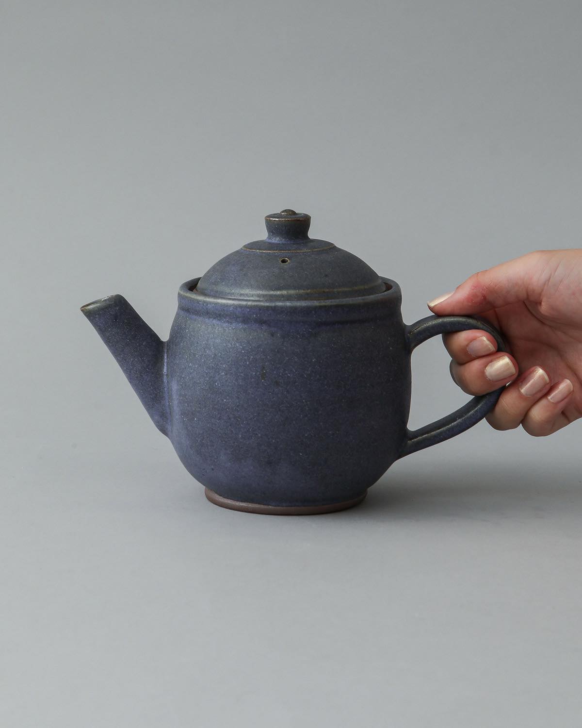 COBALT GLAZE TEAPOT