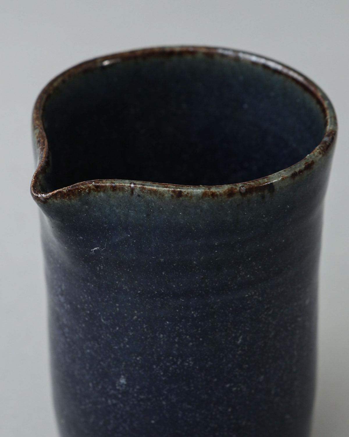 COBALT GLAZE JUG WITH SPOUT