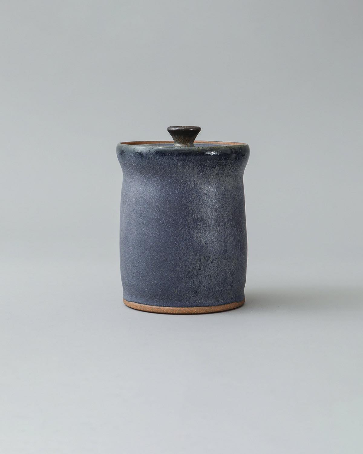 COBALT GLAZE CANISTER A