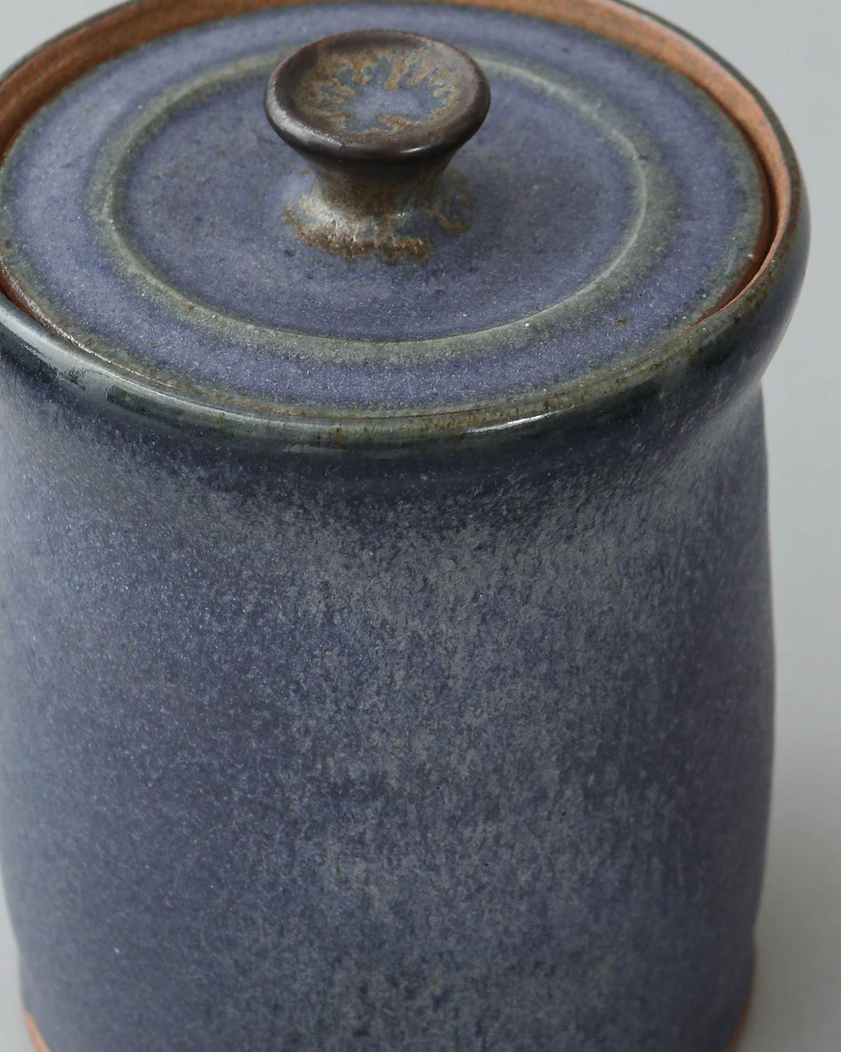 COBALT GLAZE CANISTER A