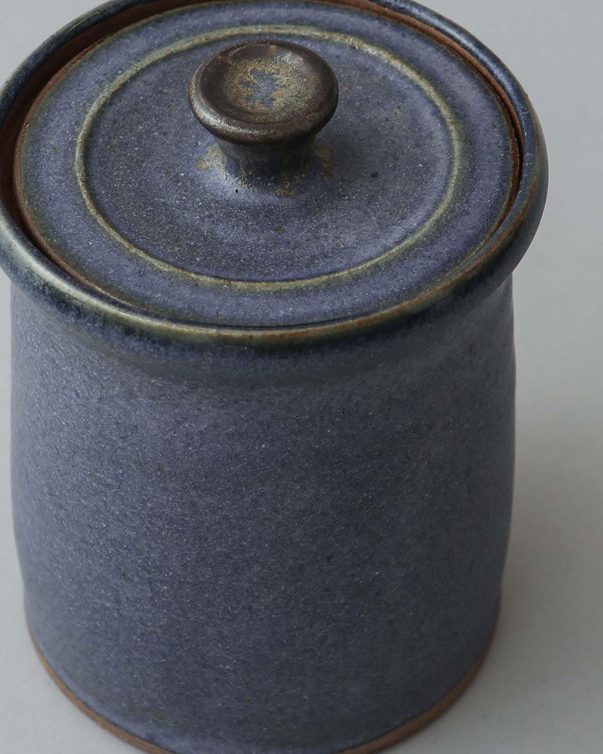 COBALT GLAZE CANISTER C