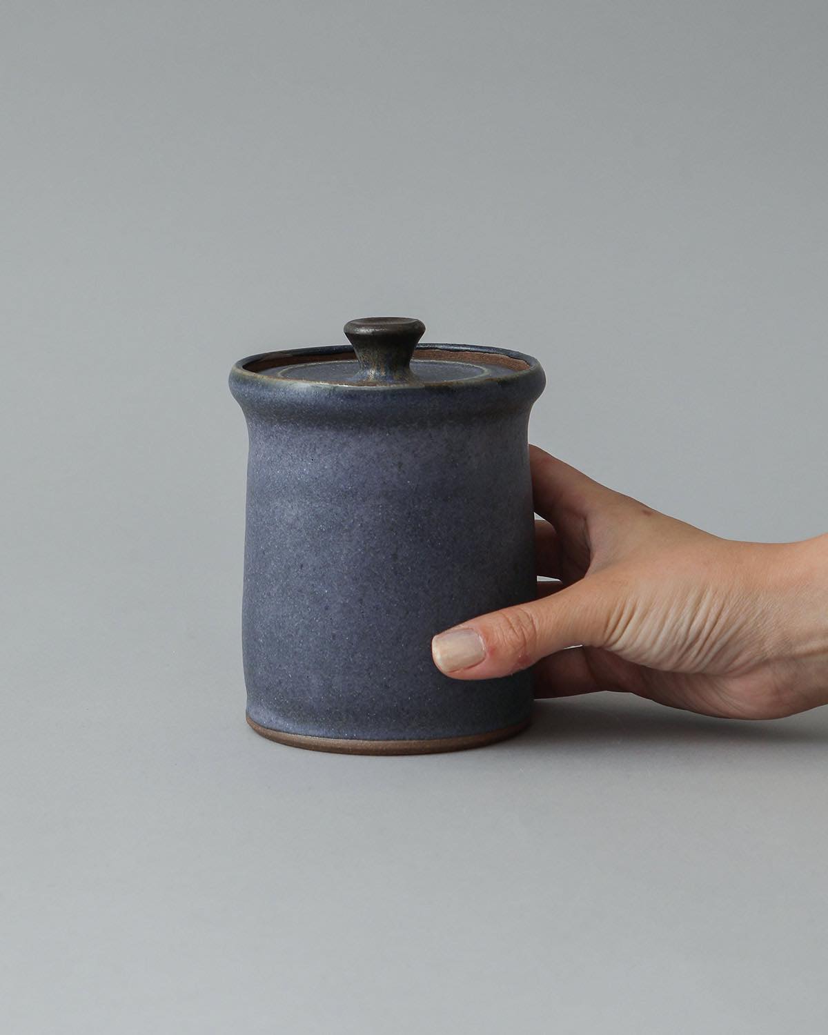 COBALT GLAZE CANISTER C