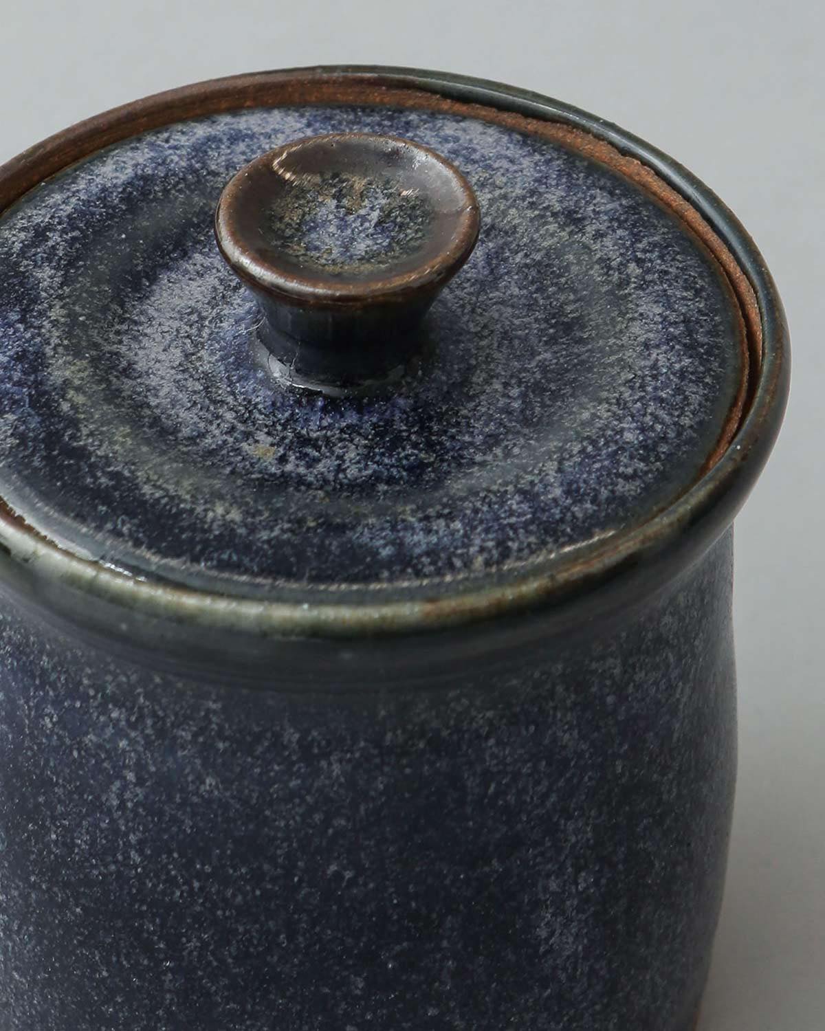 COBALT GLAZE CANISTER D