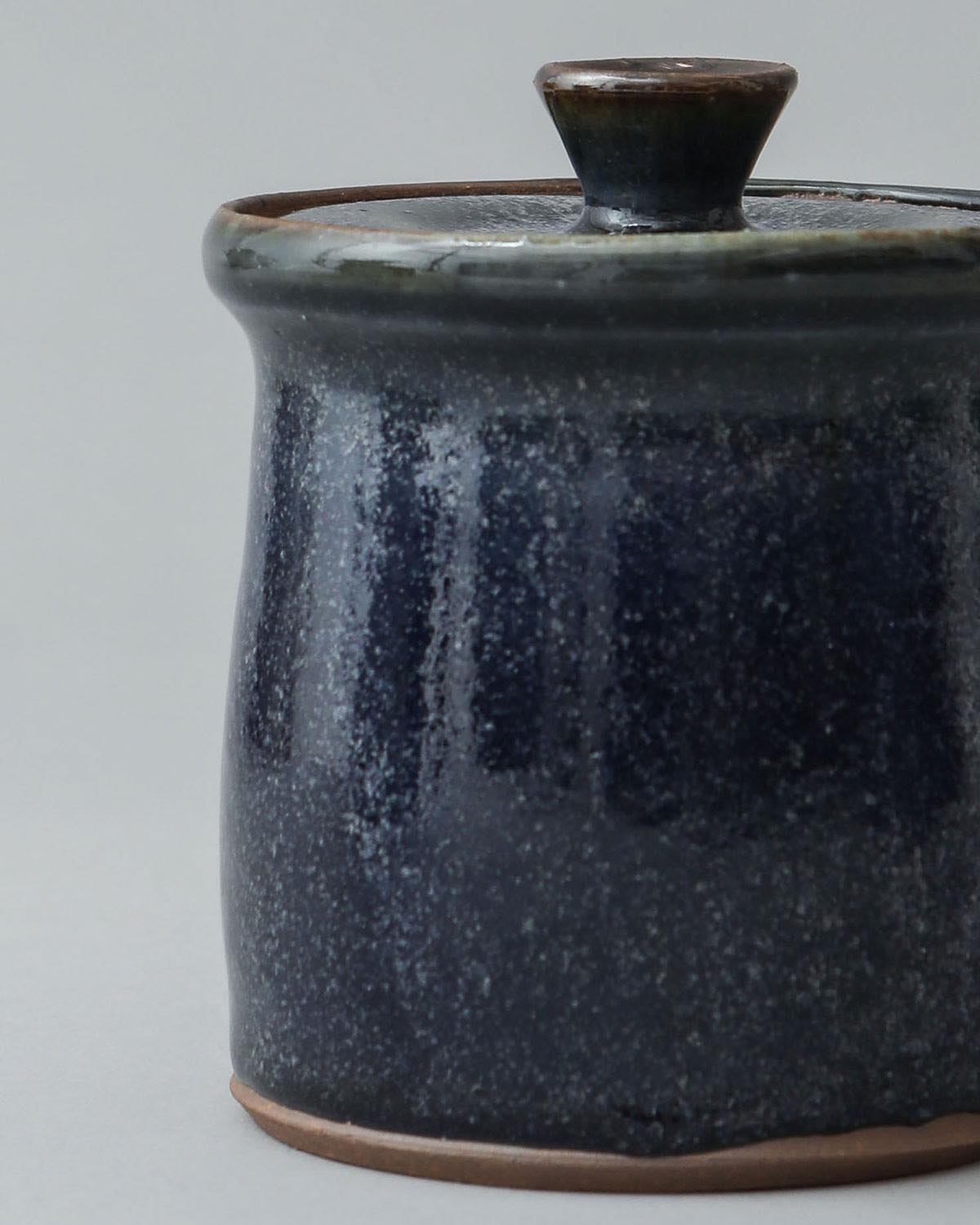 COBALT GLAZE CANISTER D