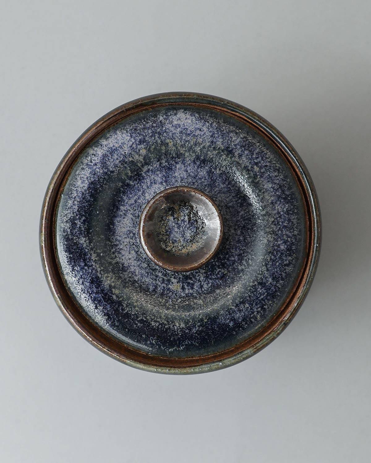 COBALT GLAZE CANISTER D