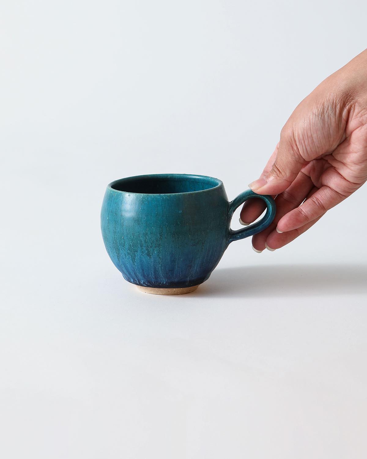 MARU MUG CUP -  BLUE GLAZE LANDSCAPE