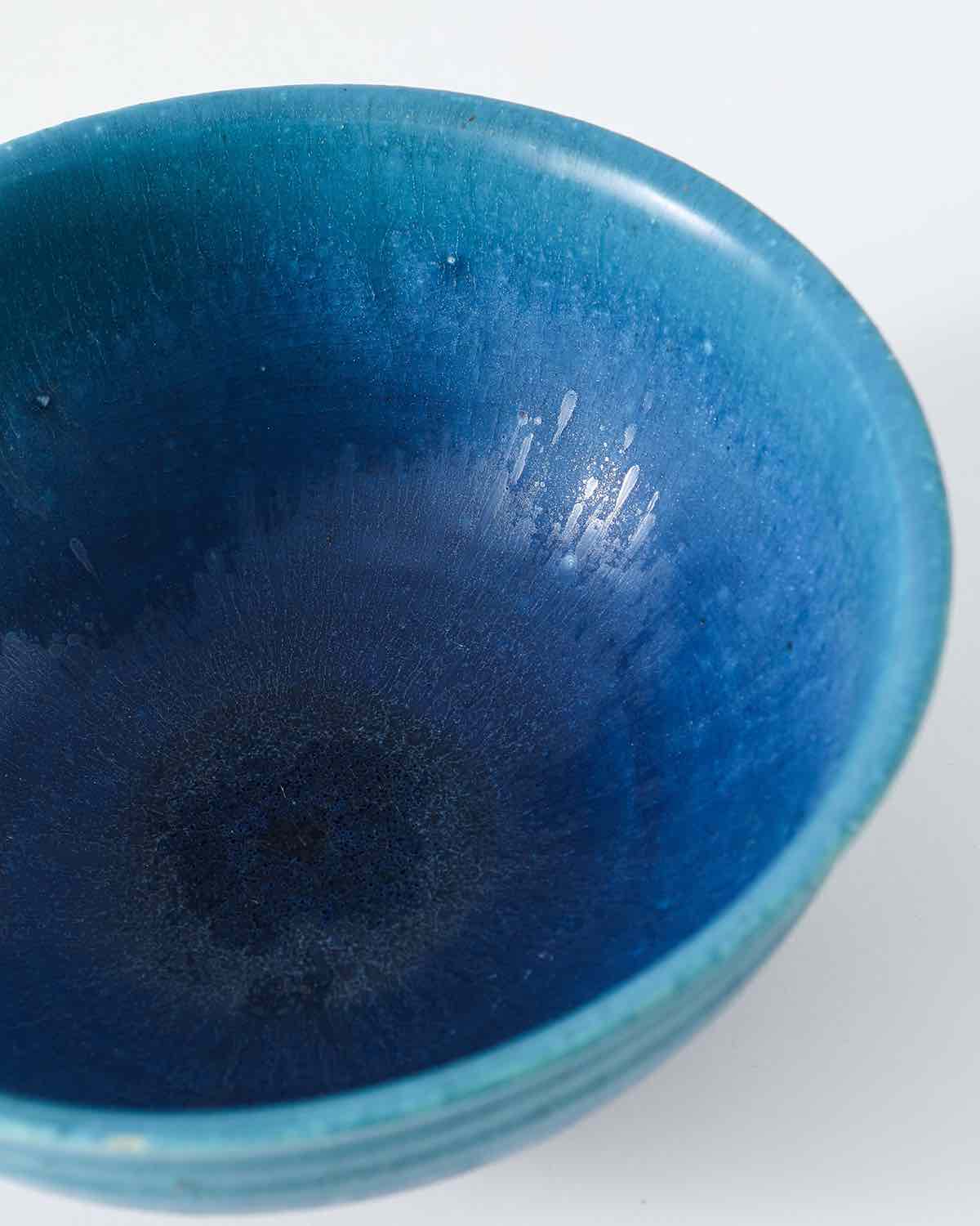 RICE BOWL - BLUE GLAZE LANDSCAPE