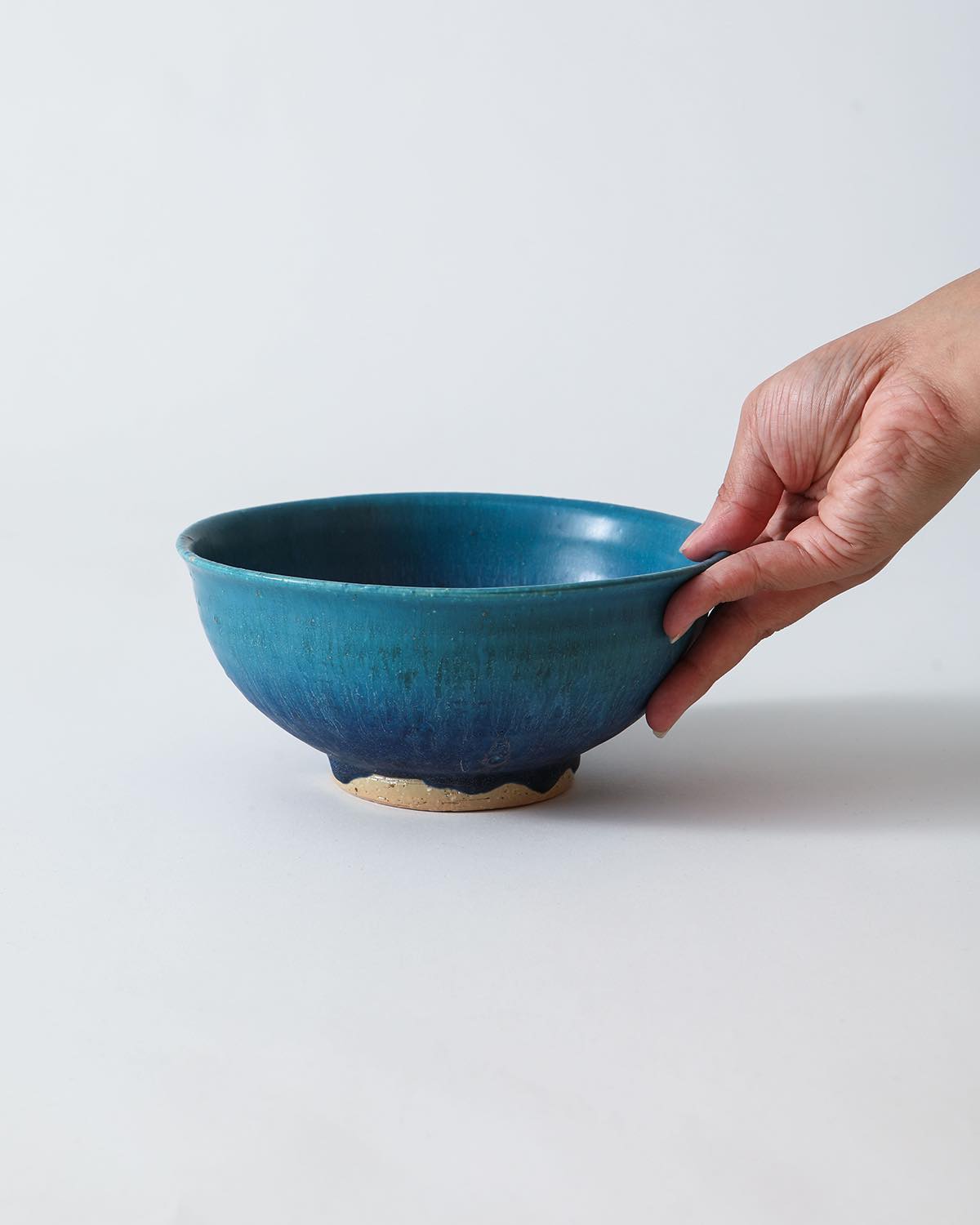 RICE BOWL - BLUE GLAZE LANDSCAPE