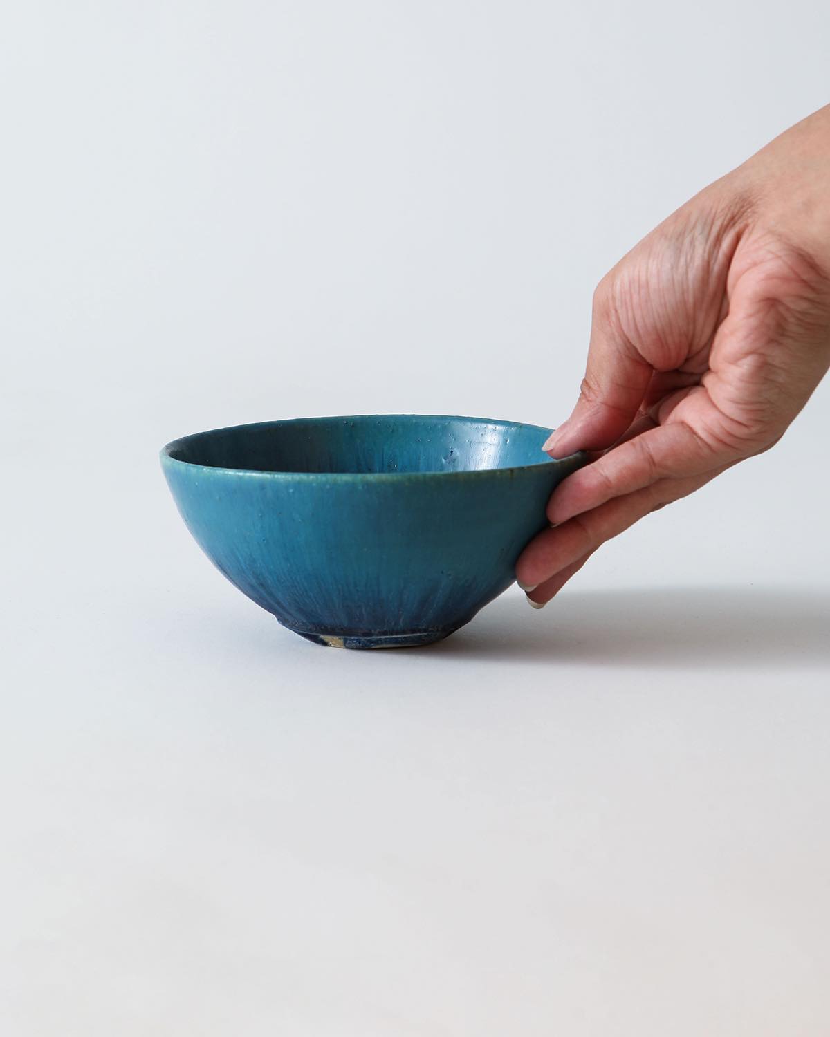 13cm BOWL - BLUE GLAZE LANDSCAPE