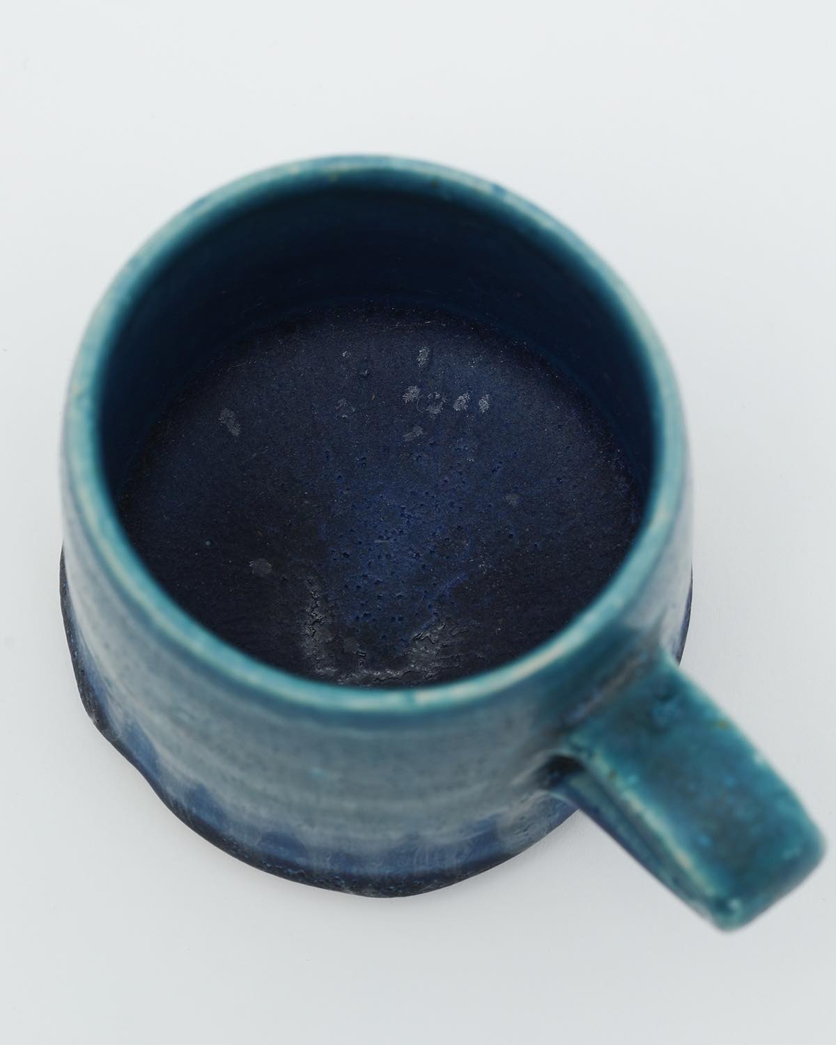 角マグカップ - 青の釉景