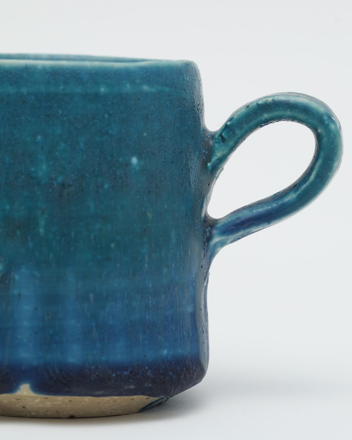 角マグカップ - 青の釉景