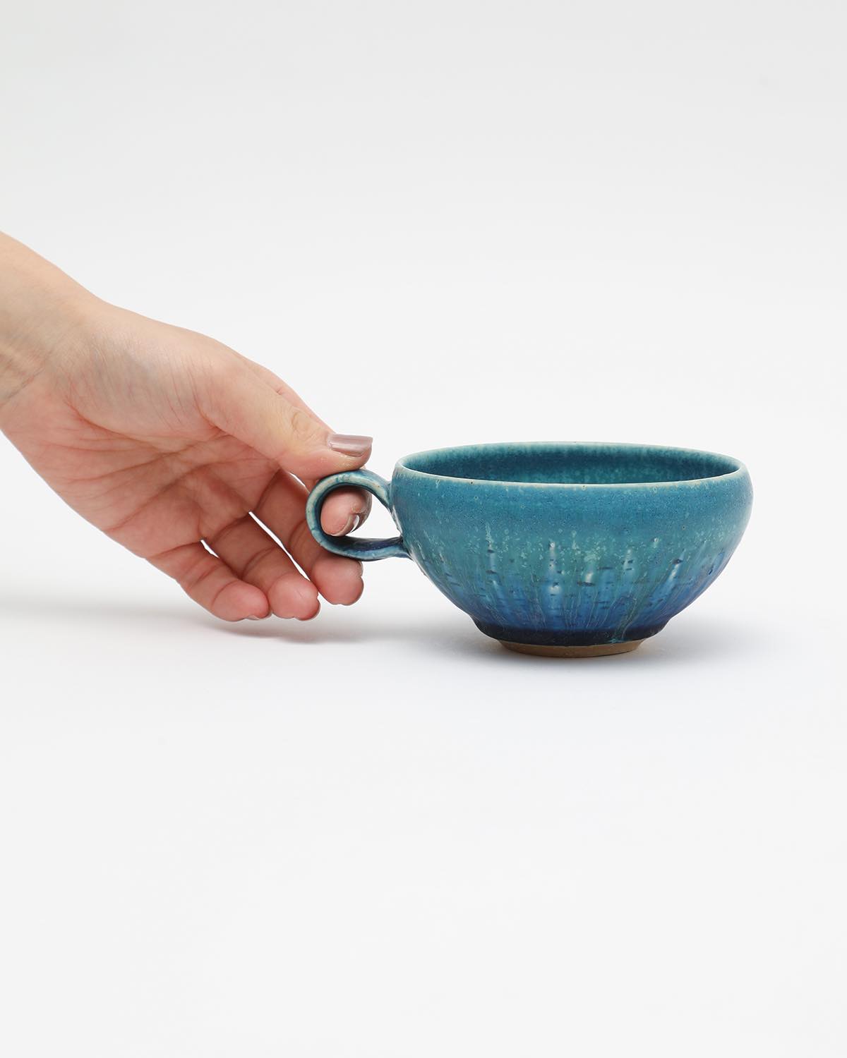 SOUP CUP – BLUE GLAZE SCENERY