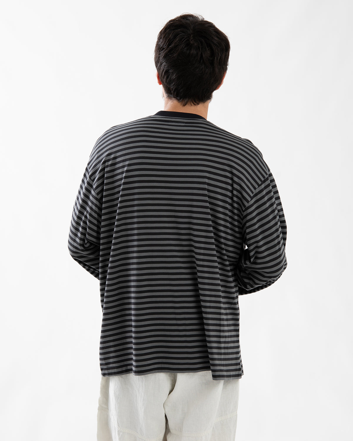 WOOL STRIPE L/S TEE