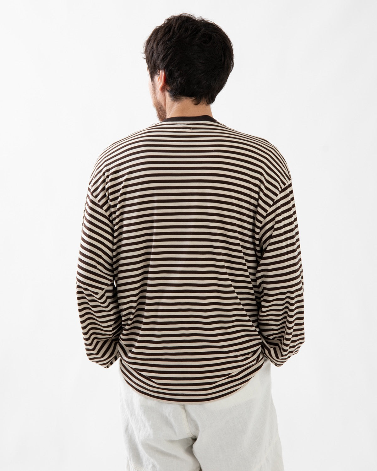 WOOL STRIPE L/S TEE