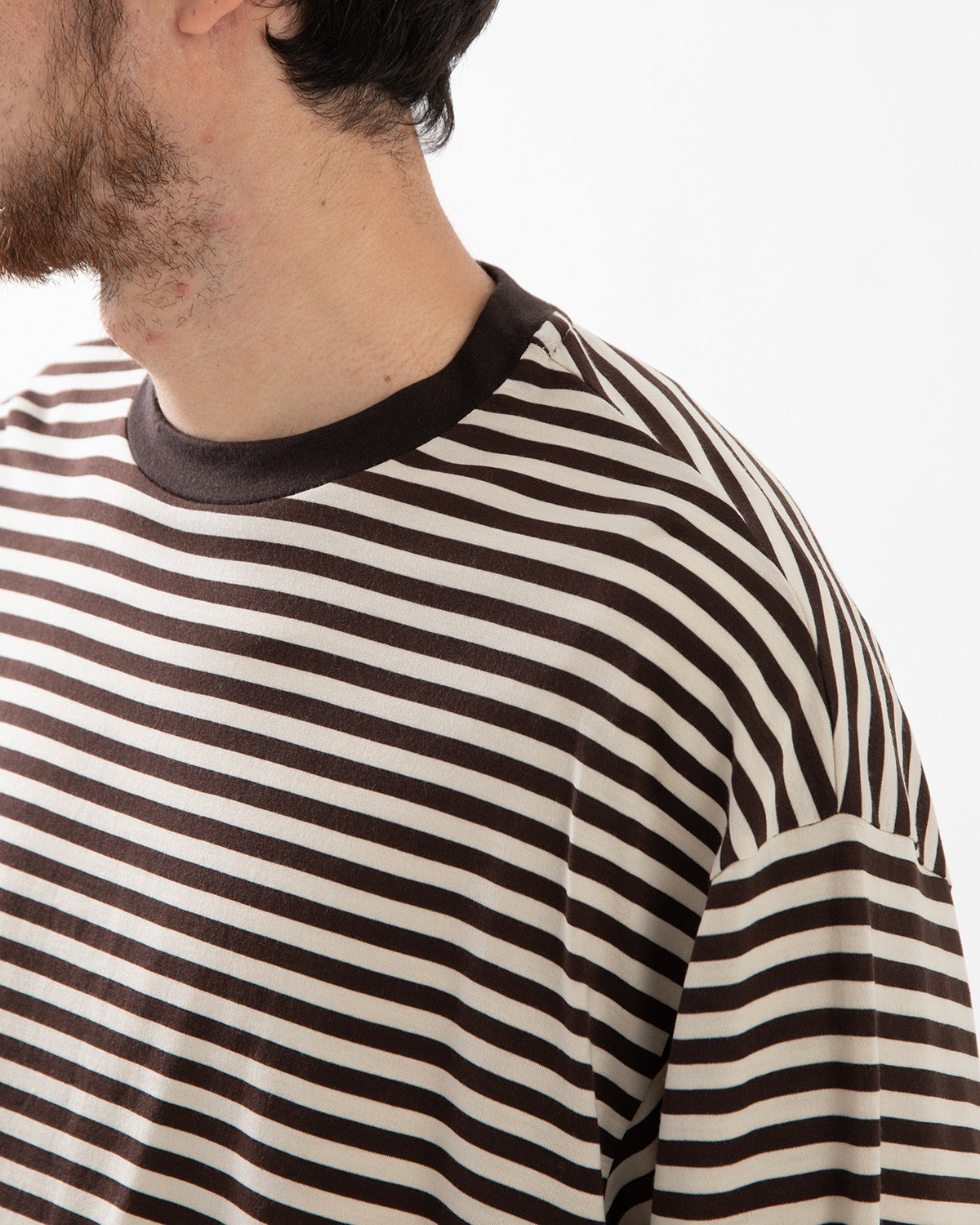WOOL STRIPE L/S TEE