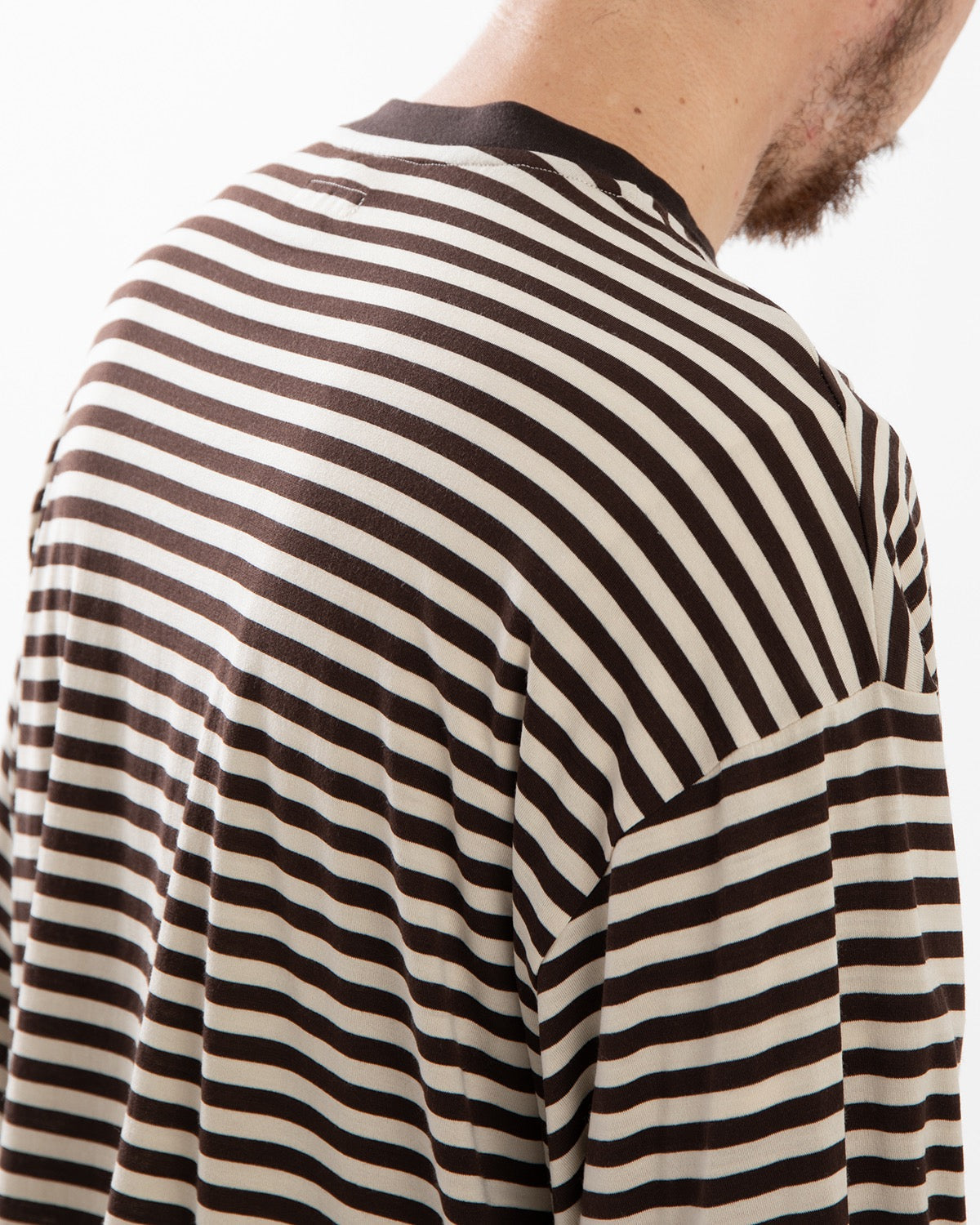 WOOL STRIPE L/S TEE